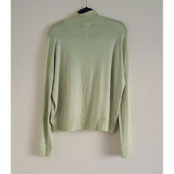 Rag & Bone Lime Green Knit Long Sleeve Mockneck Pullover Sweater Women Size S - Picture 3 of 8